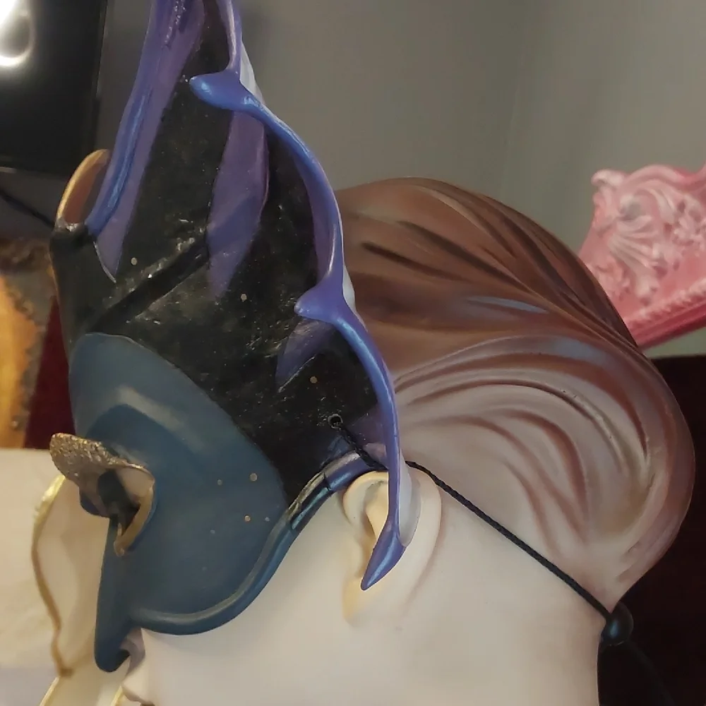 Black and Purple Dragon Fantasy Face Mask